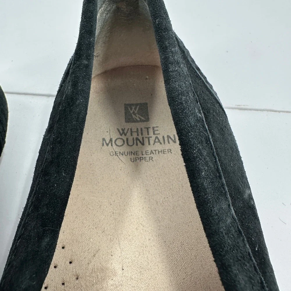 White Mountain Womens Velvet Loafers Sz 10M Old Money Equestrian Luxe Minimalist